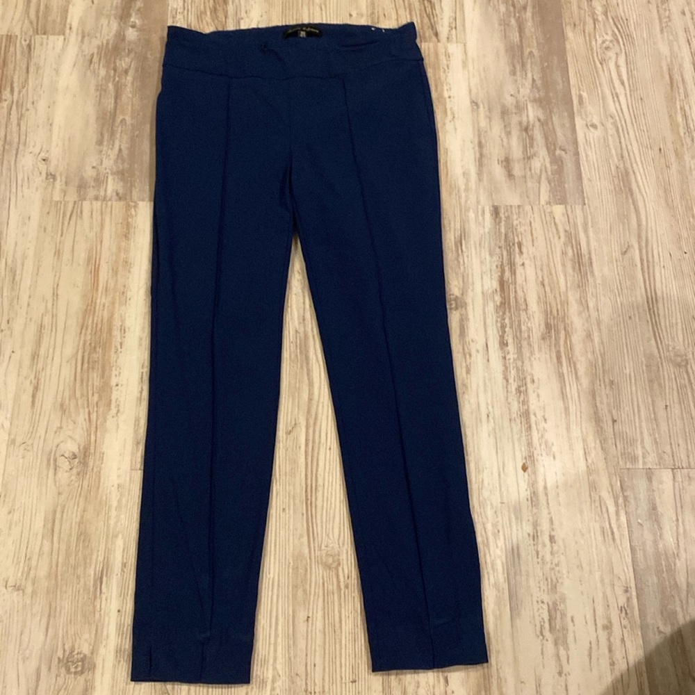 *4 for $20* Nice ankle length navy pants with flattering front seam.
